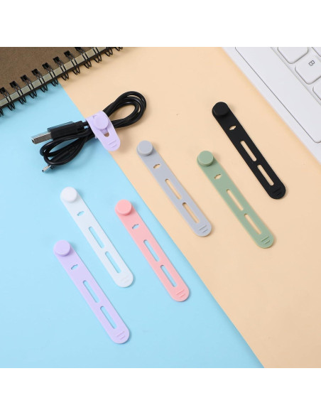 Paquete de 60 Bridas de Silicona Reutilizables Guduling 8 mm