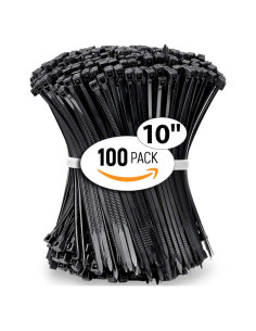 Bridas Negras ALBO 10 Pulgadas 100 Pcs 22.68 kg Resistentes UV