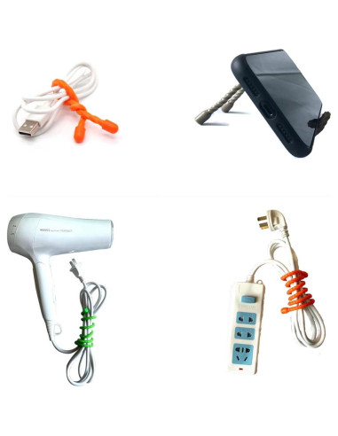 Correas de Silicona Xirgoe 12pcs Reutilizables 3-12 pulgadas