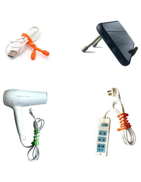 Correas de Silicona Xirgoe 12pcs Reutilizables 3-12 pulgadas