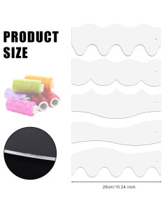 5 Plantillas de Costura Acrílicas Transparentes 26cm PEUTIER 2