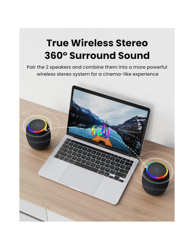 Altavoz Bluetooth ZICOROOP Tr5 15W Impermeable IPX6 12H