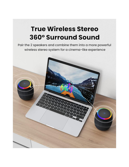 Altavoz Bluetooth ZICOROOP Tr5 15W Impermeable IPX6 12H