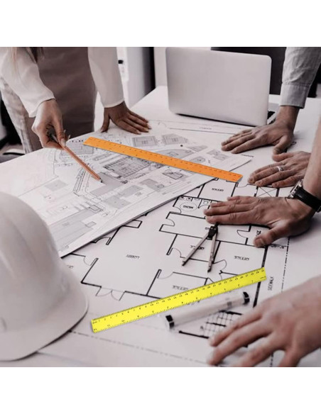 Reglas Plásticas Transparentes 30 cm - Paquete de 7 Colores DAGONGREN Reglas Plásticas Transparentes 30 cm - Paquete de 7 Colores DAGONGREN