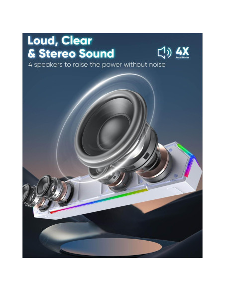 Altavoces Multimedia LENRUE G11 USB C para PC y Laptop