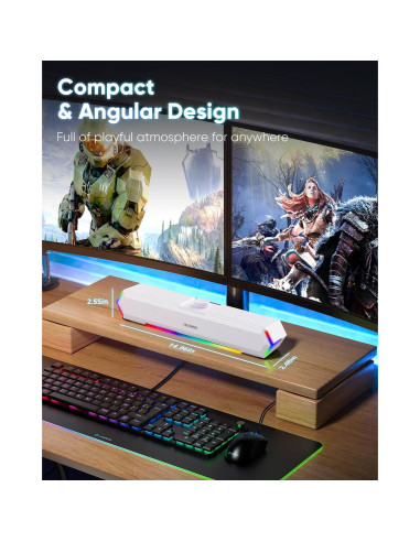 Altavoces Multimedia LENRUE G11 USB C para PC y Laptop