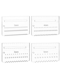 Placa de Ayuda para Coser Cuero FINGERINSPIRE 4 Piezas 3-6mm