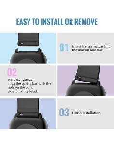 E ECSEM 10PACK Bandas Silicona Multicolor para Reloj Spade Health 2