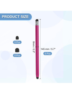 Bolígrafos Stylus PATIKIL 5 Pcs Alta Sensibilidad Rojo 2