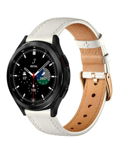 Correa de Cuero GEAK 20mm para Samsung Galaxy Watch 7/6/5/4 Beige 2