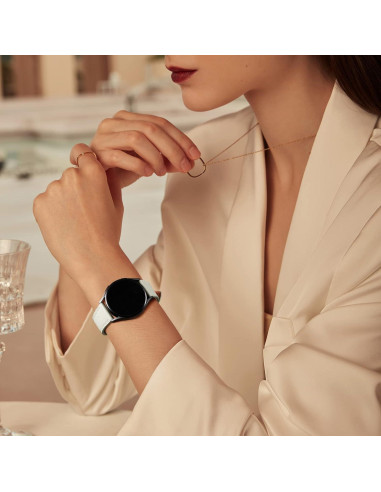 Correa de Cuero GEAK 20mm para Samsung Galaxy Watch 7/6/5/4 Beige