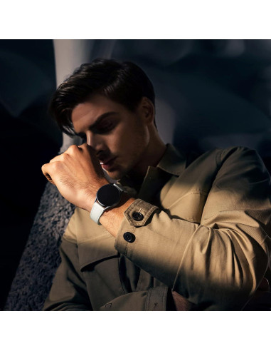 Correa de Cuero GEAK 20mm para Samsung Galaxy Watch 7/6/5/4 Beige