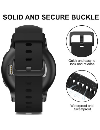 Correa de Reloj de Silicona Meliya 22mm Liberación Rápida Unisex