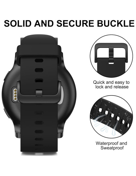 Correa de Reloj de Silicona Meliya 22mm Liberación Rápida Unisex