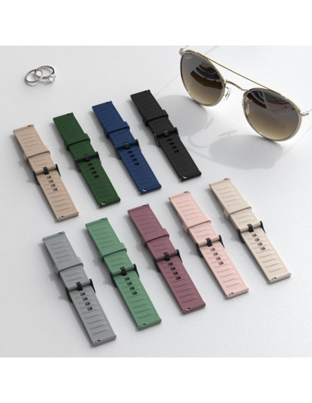 Correa de Reloj de Silicona Meliya 22mm Liberación Rápida Unisex