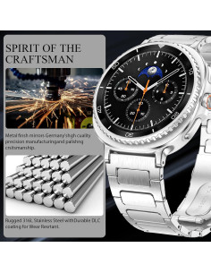 Banda de Acero Inoxidable PanPinnacle para Galaxy Watch 8 46mm 2