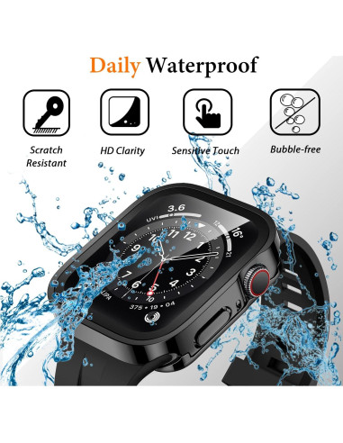 Funda 2 en 1 Amizee para Apple Watch 45mm con Protector