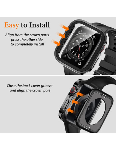 Funda 2 en 1 Amizee para Apple Watch 45mm con Protector