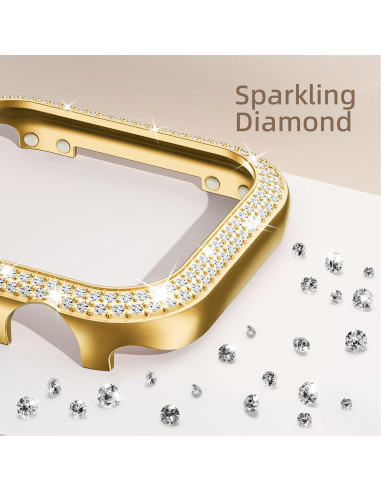 Funda Brillante Missair para Apple Watch 45mm Dorado