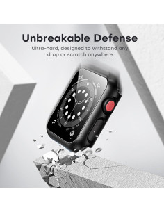 Funda Dura TAURI para Apple Watch Series 3/2/1 38mm - Negro 2