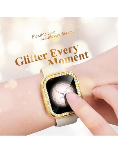 Funda Bling TPU Suave Missair para Apple Watch 40mm Oro