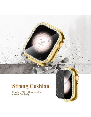 Funda Bling TPU Suave Missair para Apple Watch 40mm Oro