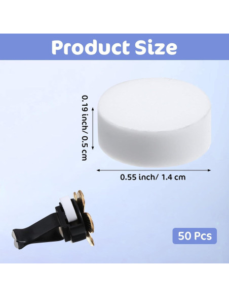 50 Almohadillas de Fieltro Reutilizables Bremorou para Ambientador de Auto