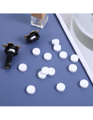 50 Almohadillas de Fieltro Reutilizables Bremorou para Ambientador de Auto