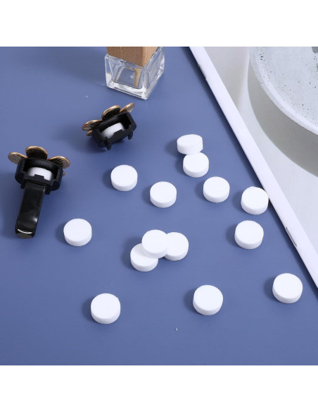 50 Almohadillas de Fieltro Reutilizables Bremorou para Ambientador de Auto