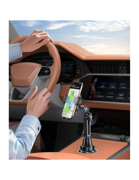 Soporte para Teléfono en Portavasos Coolpow Ajustable 4-7"