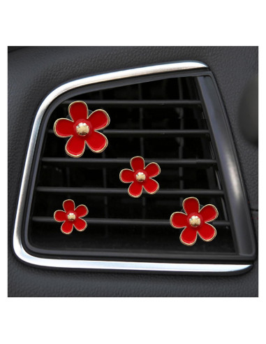 Clip de Flor Daisy para Ventilación de Aire Coche CYG&CL 4 Pcs
