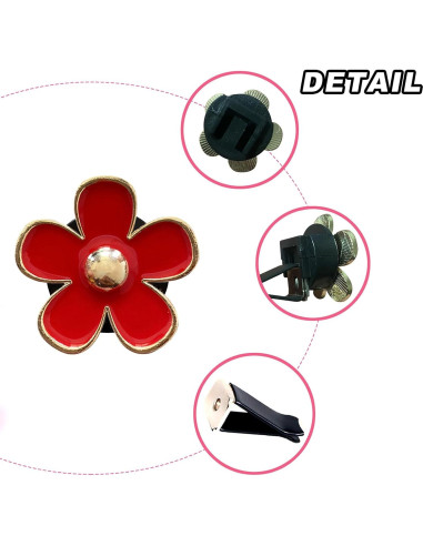 Clip de Flor Daisy para Ventilación de Aire Coche CYG&CL 4 Pcs