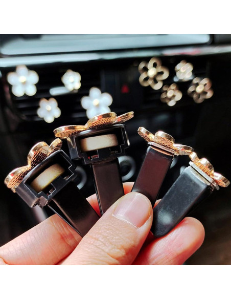 Clip de Flor Daisy para Ventilación de Aire Coche CYG&CL 4 Pcs