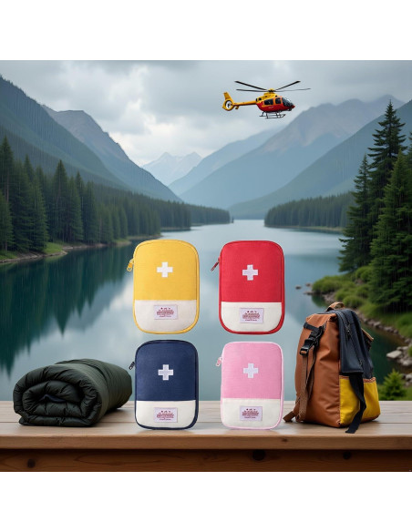 Bolsa de Primeros Auxilios Mini JJLFresheners 4Pcs Portátil