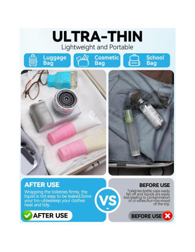 16 Fundas de Silicona a Prueba de Fugas Skyconser para Viaje