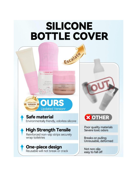 16 Fundas de Silicona a Prueba de Fugas Skyconser para Viaje