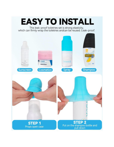 16 Fundas de Silicona a Prueba de Fugas Skyconser para Viaje
