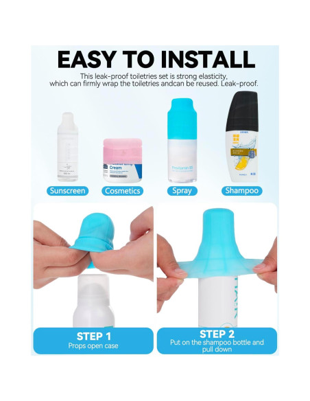 16 Fundas de Silicona a Prueba de Fugas Skyconser para Viaje
