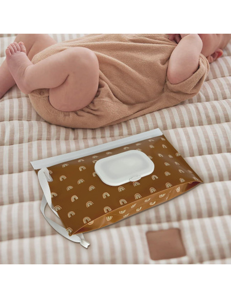 Dispensador de Toallitas para Bebés Bohemio - Portátil y Reutilizable