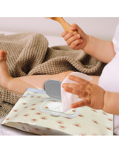 Dispensador de Toallitas para Bebés Bohemio - Portátil y Reutilizable