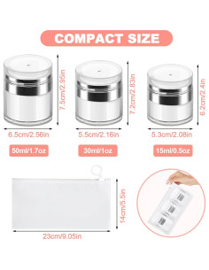 Tarros de bomba sin aire Sonfon - 3 tamaños para cosméticos 2