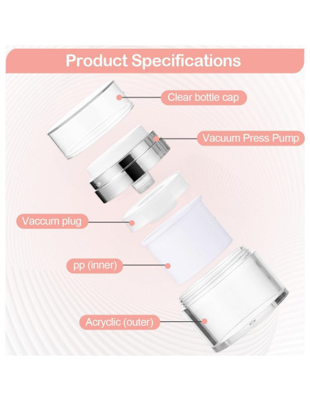 Tarros de bomba sin aire Sonfon - 3 tamaños para cosméticos