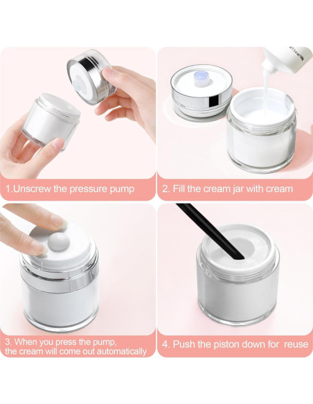 Tarros de bomba sin aire Sonfon - 3 tamaños para cosméticos