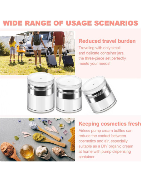 Tarros de bomba sin aire Sonfon - 3 tamaños para cosméticos