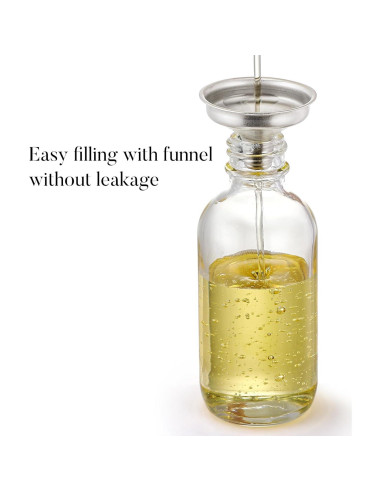 AOZITA 4 Botellas de Goteo de Vidrio 30ml con Tapa Dorada