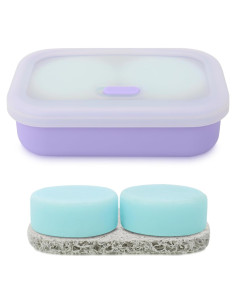 Estuche de Jabón de Viaje HAYSNA Grande Púrpura a Prueba de Fugas