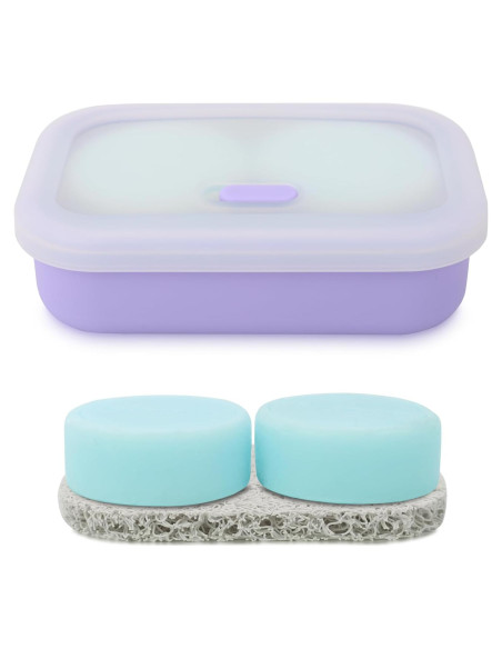 Estuche de Jabón de Viaje HAYSNA Grande Púrpura a Prueba de Fugas