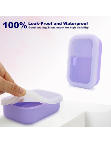 Estuche de Jabón de Viaje HAYSNA Grande Púrpura a Prueba de Fugas