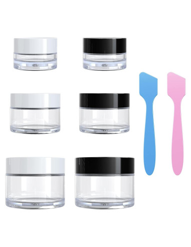 Contenedores de Viaje VEAIDE 6 Piezas 0.5/15/30 ml a Prueba de Fugas