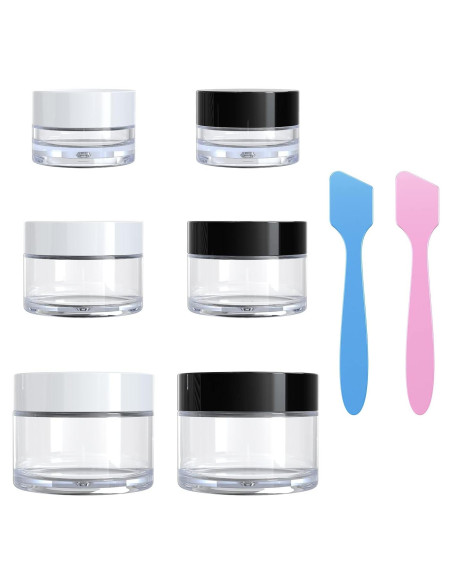 Contenedores de Viaje VEAIDE 6 Piezas 0.5/15/30 ml a Prueba de Fugas